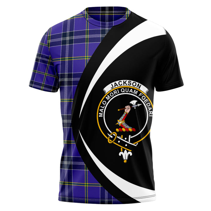 Jackson Modern Clan Badge Tartan T-Shirt Circle Style Personalized