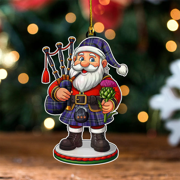 Jackson Modern Clan Badge Tartan Wood Acrylic Ornament Scottish Santa Claus Bagpipe
