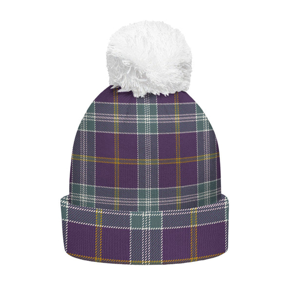 Jackson Weathered Clan Badge Tartan Bobble Beanie Hat