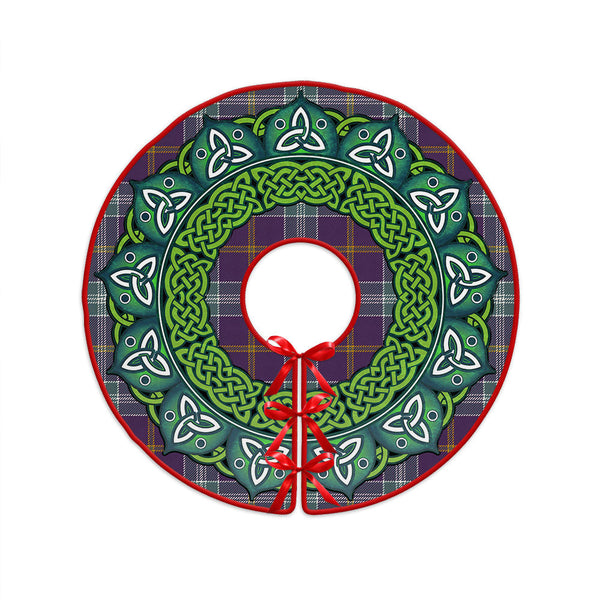 Jackson Weathered Clan Badge Tartan Christmas Tree Skirt Heritage Holiday Decor