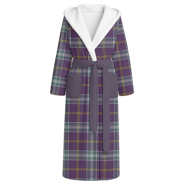 Jackson Weathered Clan Badge Tartan Flannel Hooded Bathrobe