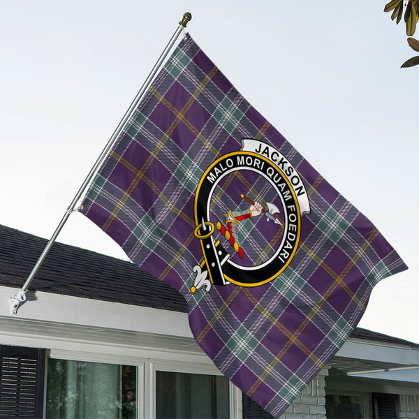 Jackson Weathered Clan Badge Tartan House Flag