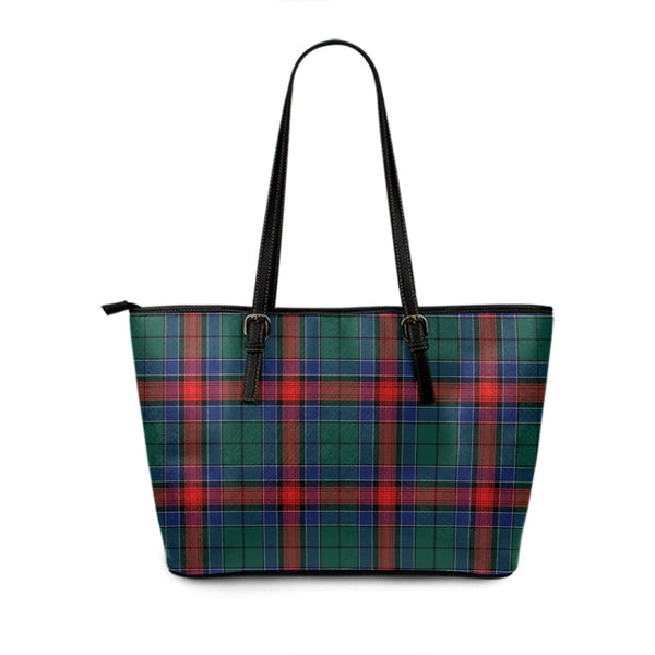 Jardine Dress Modern Tartan Leather Tote Bag