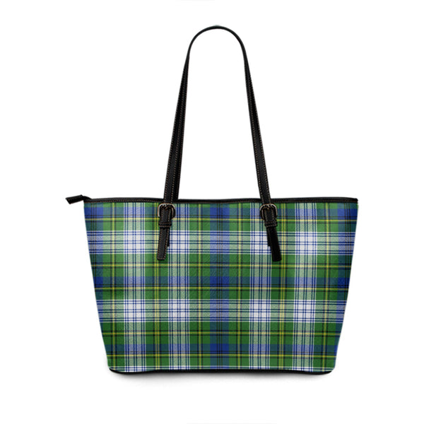 Johnstone Dress (Johnson Dress) Modern Tartan Leather Tote Bag