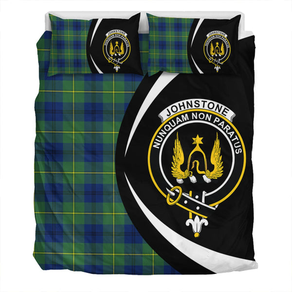 Johnstone (Johnson) Modern Clan Badge Tartan Bedding Set Circle Style