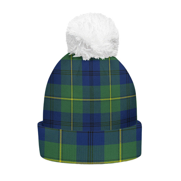 Johnstone (Johnson) Modern Clan Badge Tartan Bobble Beanie Hat