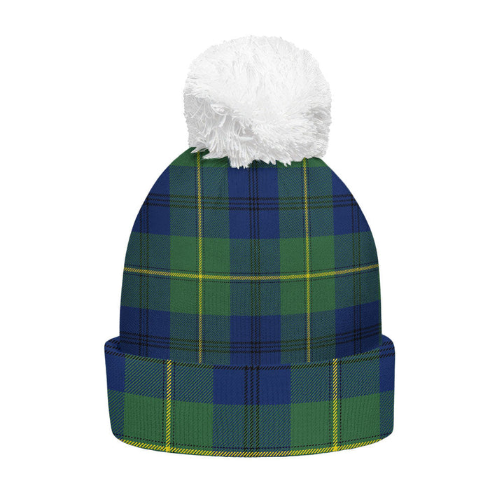Johnstone (Johnson) Modern Clan Badge Tartan Bobble Beanie Hat