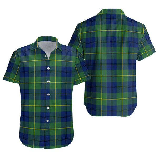 Johnstone (Johnson) Modern Clan Badge Tartan Short Sleeve Shirt