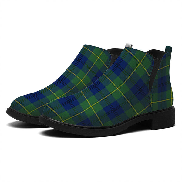 Johnstone (Johnson) Modern Tartan Flat Ankle Boots
