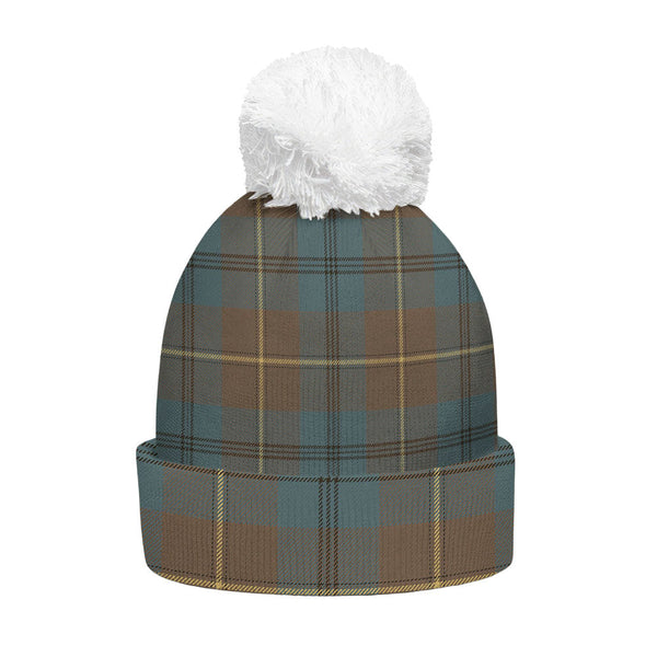 Johnstone (Johnson) Weathered Clan Badge Tartan Bobble Beanie Hat