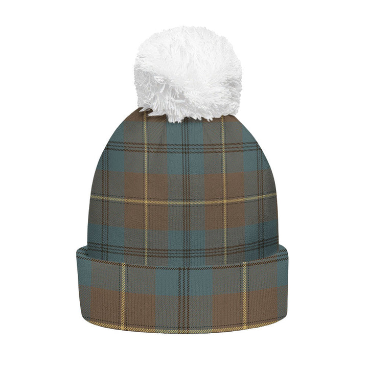 Johnstone (Johnson) Weathered Clan Badge Tartan Bobble Beanie Hat