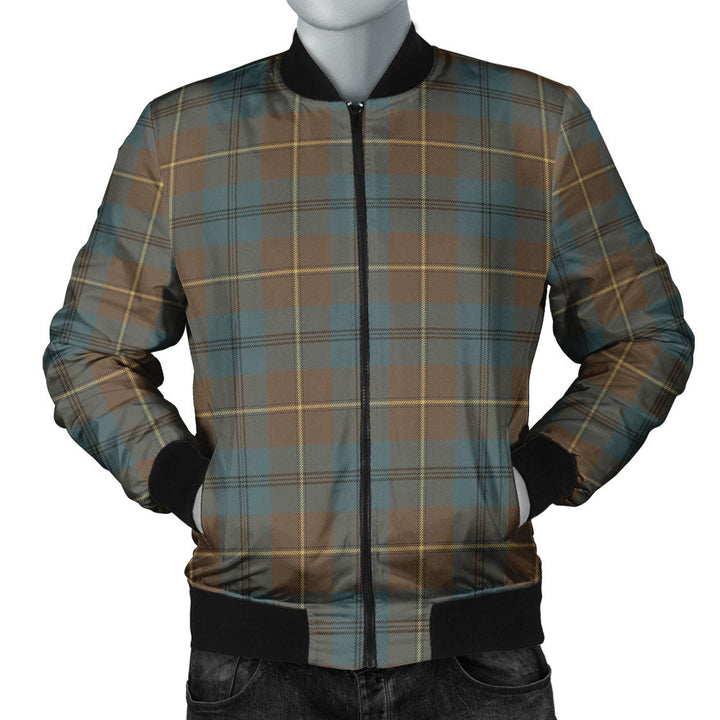 Johnstone (Johnson) Weathered Clan Badge Tartan Bomber Jacket