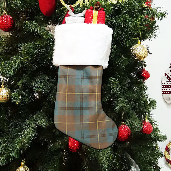 Johnstone (Johnson) Weathered Clan Badge Tartan Christmas Stocking