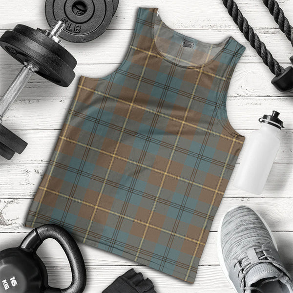 Johnstone (Johnson) Weathered Clan Badge Tartan Men Tank Top