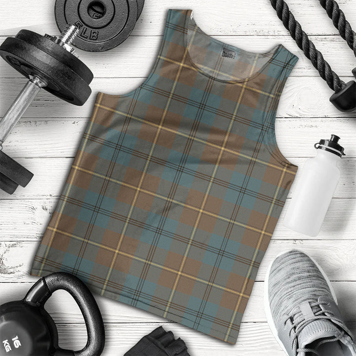 Johnstone (Johnson) Weathered Clan Badge Tartan Men Tank Top