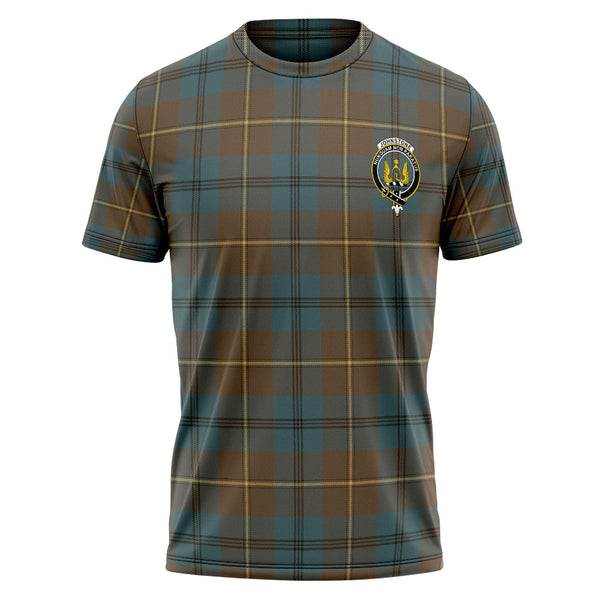 Johnstone (Johnson) Weathered Clan Badge Tartan T-Shirt