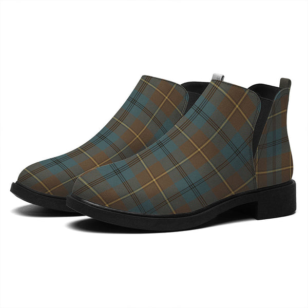 Johnstone (Johnson) Weathered Tartan Flat Ankle Boots