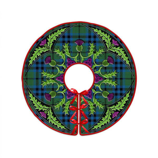 Keith (Austin) Ancient Clan Badge Tartan Christmas Tree Skirt Scottish Thistle Design