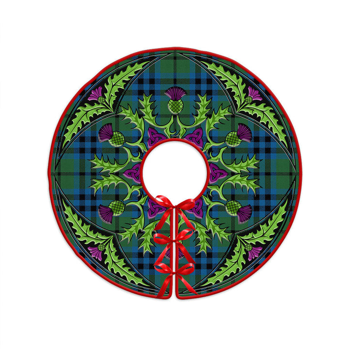 Keith (Austin) Ancient Clan Badge Tartan Christmas Tree Skirt Scottish Thistle Design
