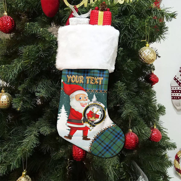 Keith (Austin) Ancient Clan Badge Tartan Christmas Stocking Holiday Blessings Merry Christmas Joy