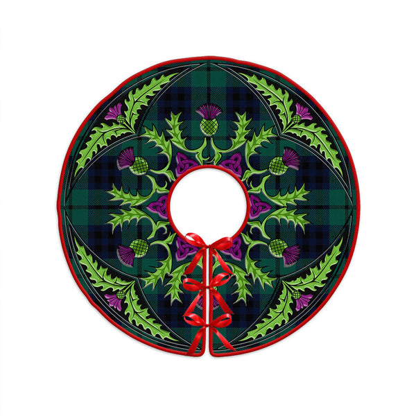 Keith (Austin) Modern Clan Badge Tartan Christmas Tree Skirt Scottish Thistle Design