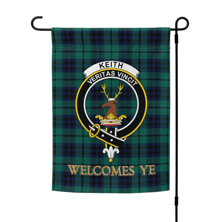 Keith (Austin) Modern Clan Badge Tartan Garden Flag