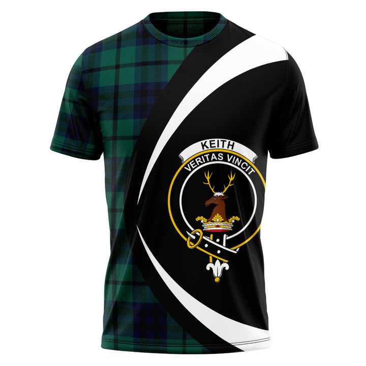 Keith (Austin) Modern Clan Badge Tartan T-Shirt Circle Style Personalized