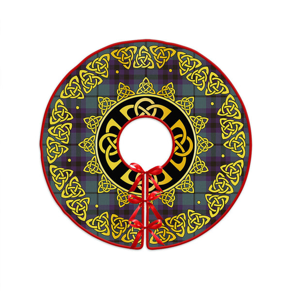 Keith (Austin) Weathered Clan Badge Tartan Christmas Tree Skirt Golden Celtic Heritage