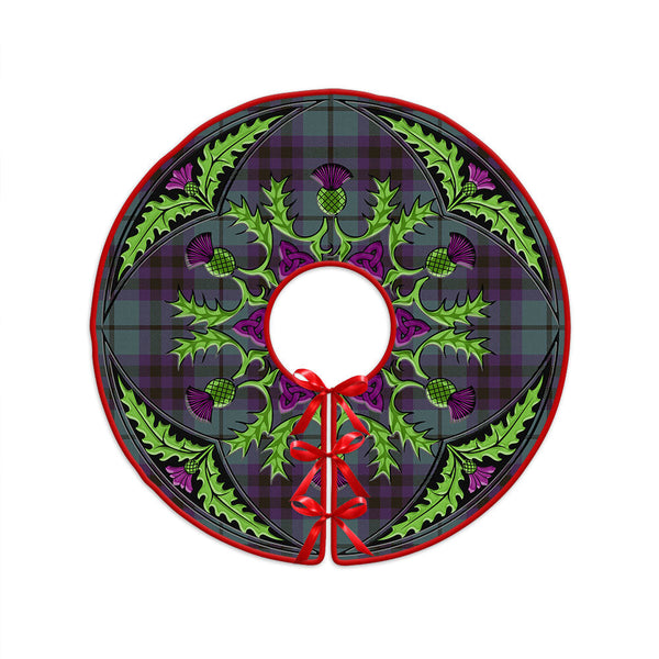 Keith (Austin) Weathered Clan Badge Tartan Christmas Tree Skirt Scottish Thistle Design