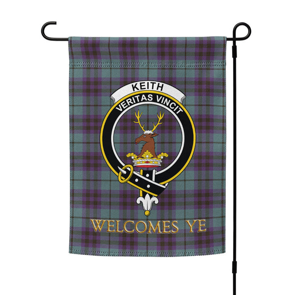 Keith (Austin) Weathered Clan Badge Tartan Garden Flag