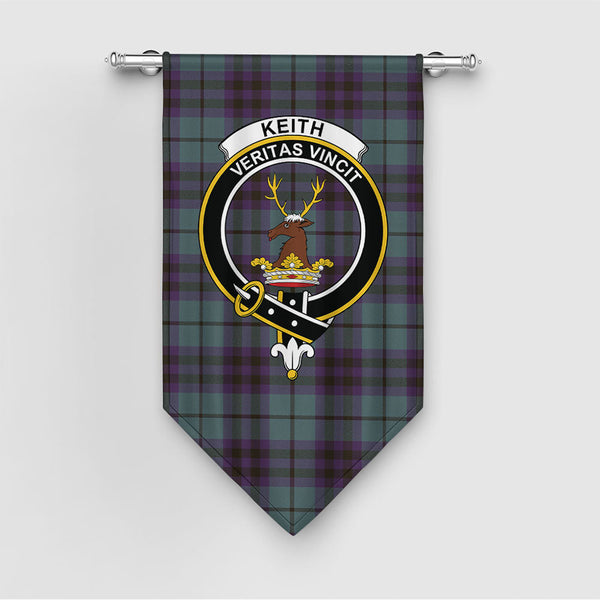 Keith (Austin) Weathered Clan Badge Tartan Gonfalon