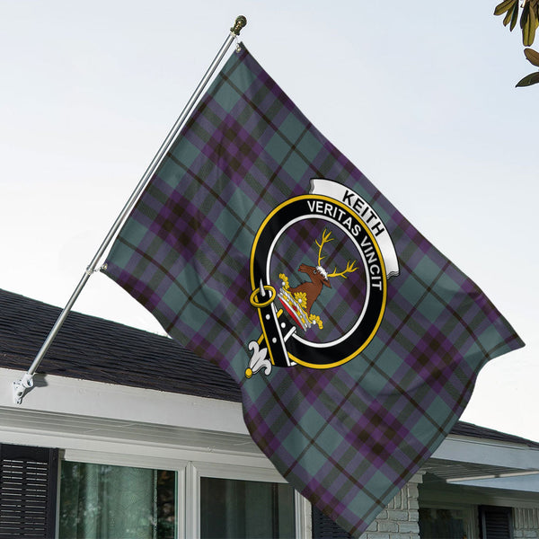 Keith (Austin) Weathered Clan Badge Tartan House Flag