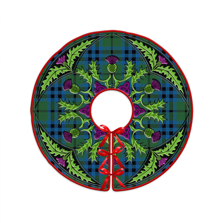Keith (Marshall) Ancient Clan Badge Tartan Christmas Tree Skirt Scottish Thistle Design