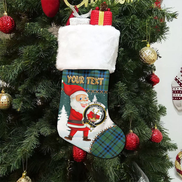 Keith (Marshall) Ancient Clan Badge Tartan Christmas Stocking Holiday Blessings Merry Christmas Joy