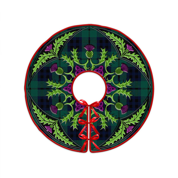 Keith (Marshall) Modern Clan Badge Tartan Christmas Tree Skirt Scottish Thistle Design