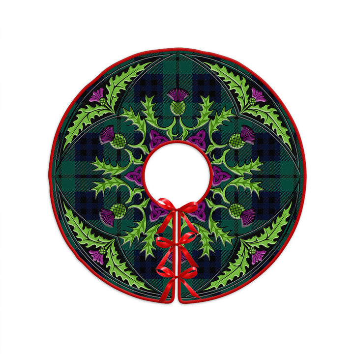 Keith (Marshall) Modern Clan Badge Tartan Christmas Tree Skirt Scottish Thistle Design