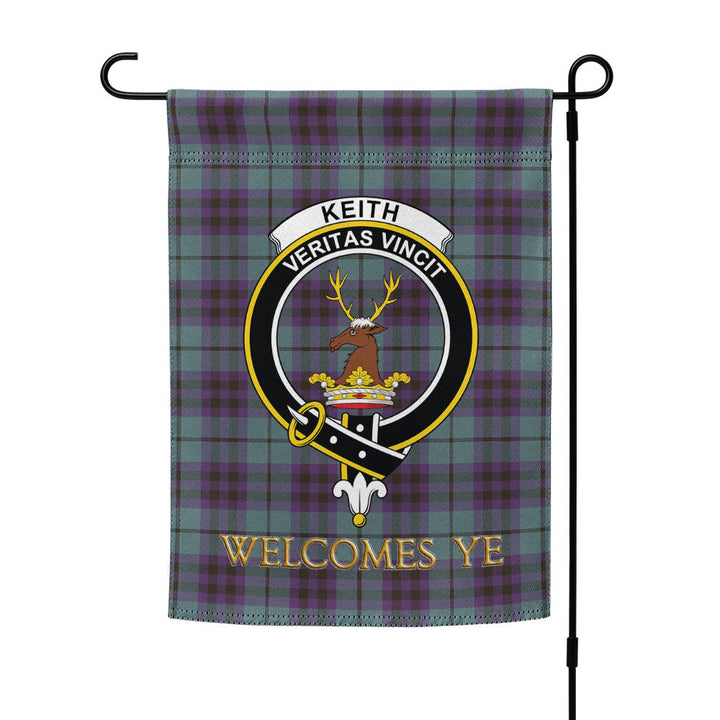 Keith (Marshall) Weathered Clan Badge Tartan Garden Flag