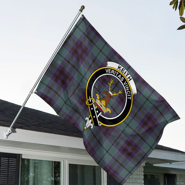 Keith (Marshall) Weathered Clan Badge Tartan House Flag