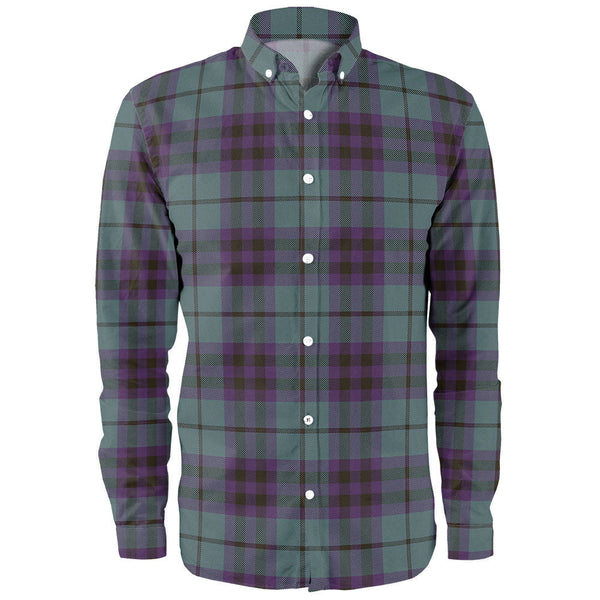 Keith (Marshall) Weathered Clan Badge Tartan Long Sleeve Shirt