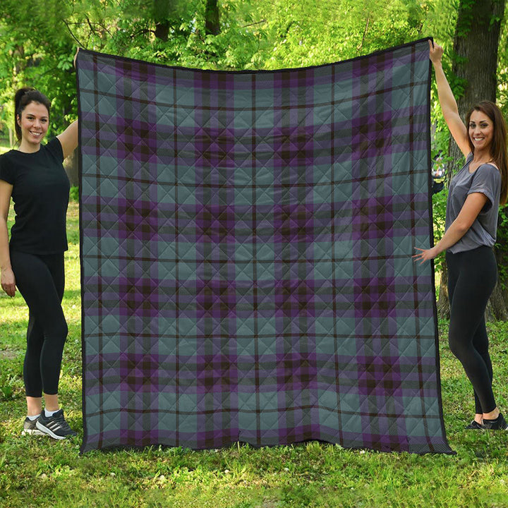 Keith (Marshall) Weathered Clan Badge Tartan Premium Quilt