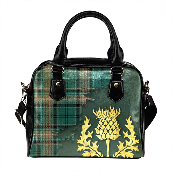 Kelly of Sleat Hunting Ancient Tartan Shoulder Handbag Thistle Oldest Style