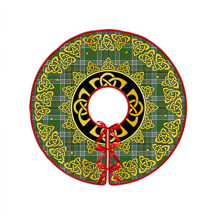 Kennedy Ancient Clan Badge Tartan Christmas Tree Skirt Golden Celtic Heritage