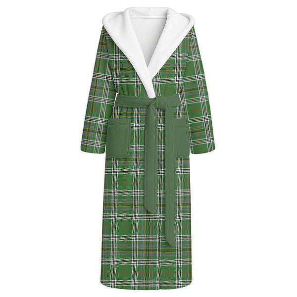 Kennedy Ancient Clan Badge Tartan Flannel Hooded Bathrobe