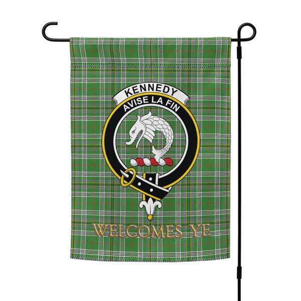 Kennedy Ancient Clan Badge Tartan Garden Flag