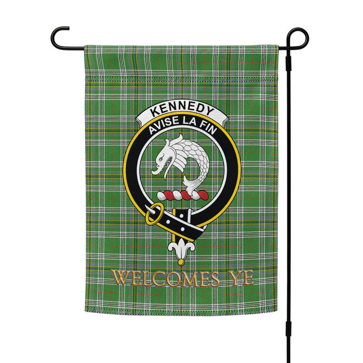 Kennedy Ancient Clan Badge Tartan Garden Flag