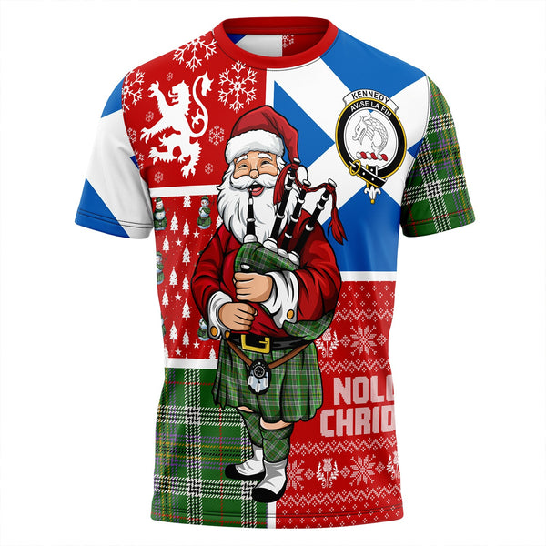 Kennedy Ancient Clan Badge Tartan T-Shirt Scotland Christmas Santa