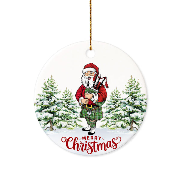 Kennedy Ancient Tartan Ceramic Ornament Santa