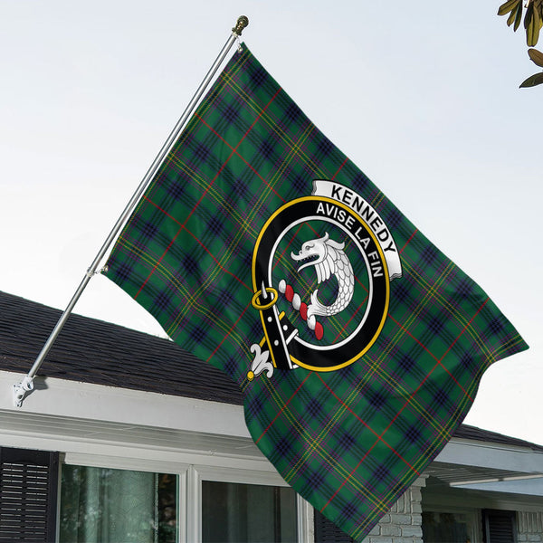 Kennedy Modern Clan Badge Tartan House Flag