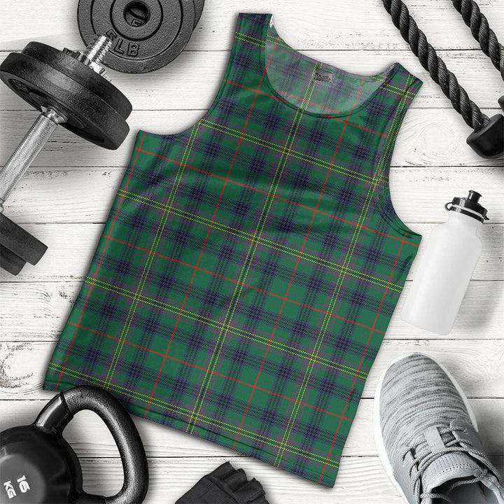 Kennedy Modern Clan Badge Tartan Men Tank Top