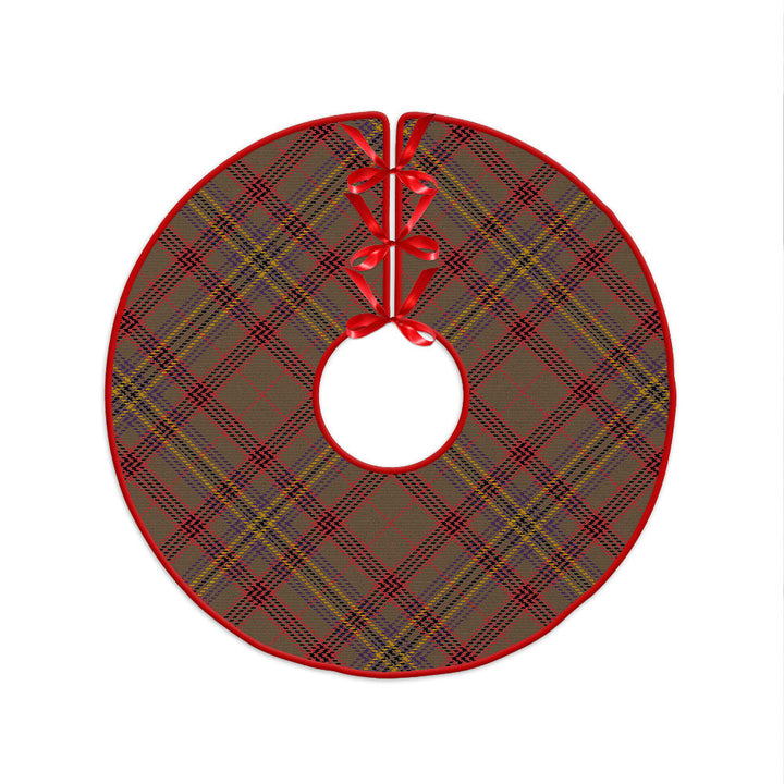 Kennedy Weathered Clan Badge Tartan Christmas Tree Skirt